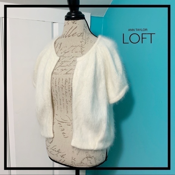 Ann TAYLOR LOFT Rabbit Hair Blend Crop Sweater - Picture 2 of 7